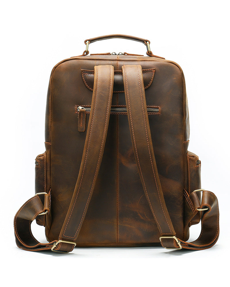 Leather Backpack - Ashburn [Coffee Brown] - Alexandre León