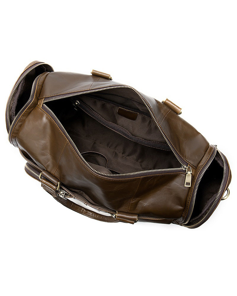 Leather Duffel Bag - Hudson [Brown] - Alexandre León