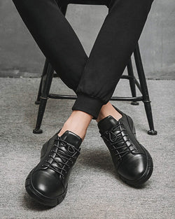 Leather Casual Shoes - Owen [Black] - Alexandre León