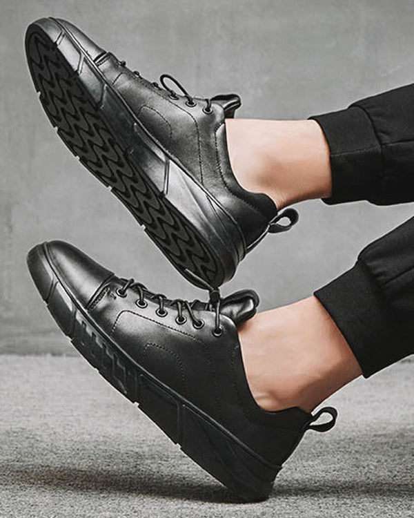 Leather Casual Shoes - Owen [Black] - Alexandre León
