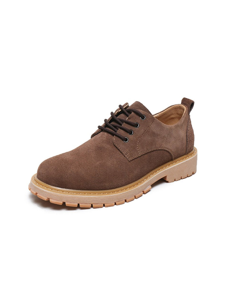 Leather Lace Up Ankle Work Boots - Walter - Alexandre León | coffee-brown