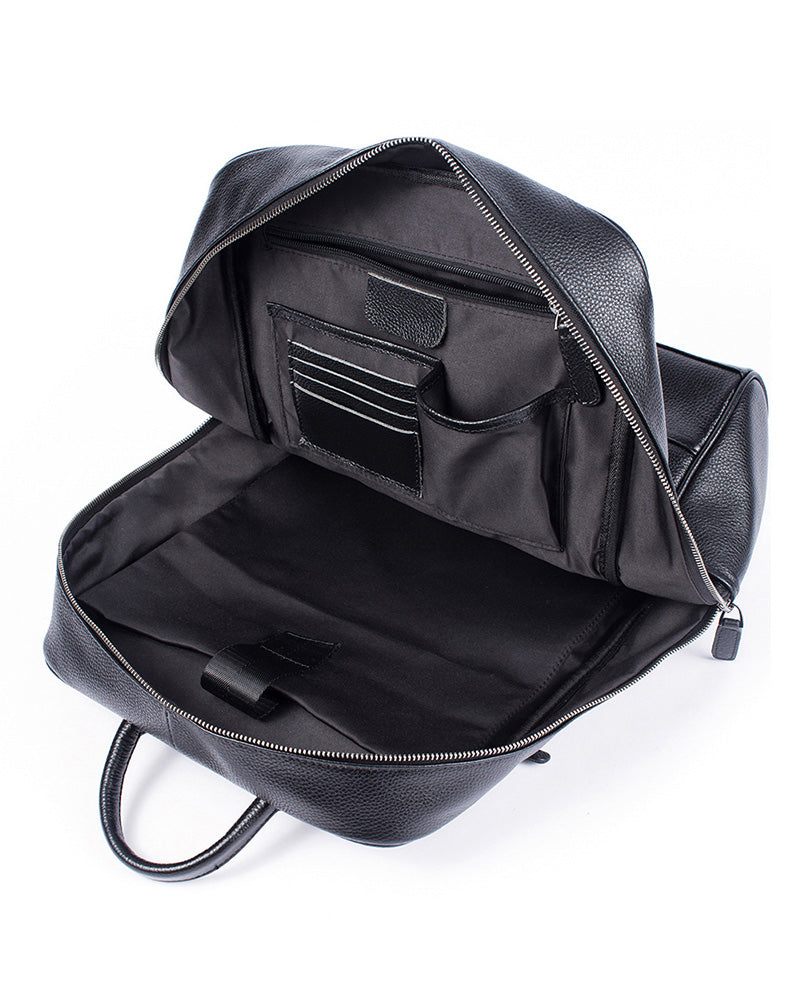 Leather Backpack - Evan - Alexandre Leon | black