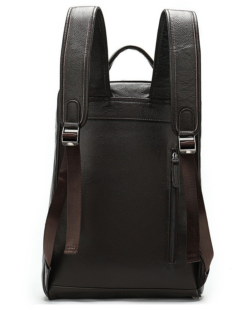 Leather Backpack - Evan - Alexandre Leon | coffee-brown