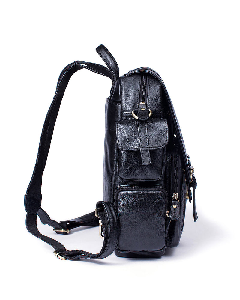 Leather Backpack - Maverick - Alexandre Leon | black