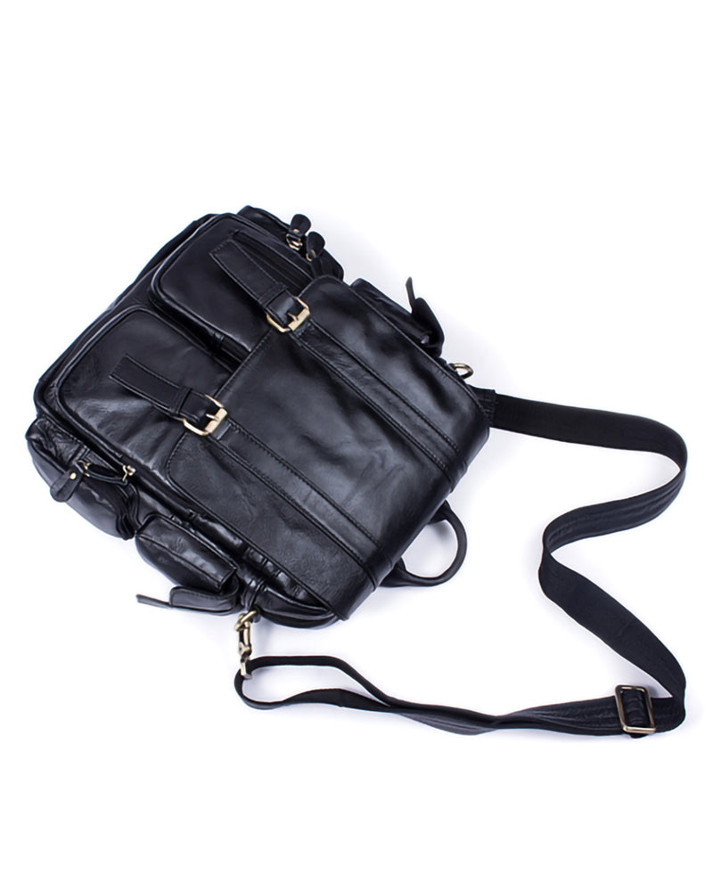 Leather Backpack - Maverick - Alexandre Leon | black