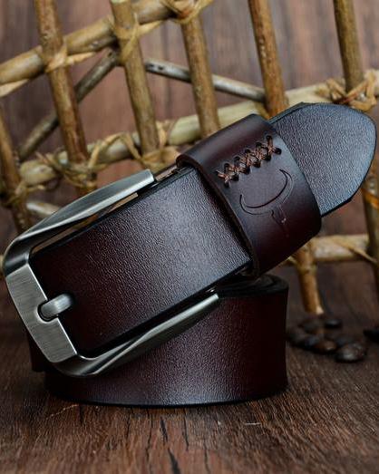 mens-Leather Belt - Côme - Alexandre León | coffee-brown