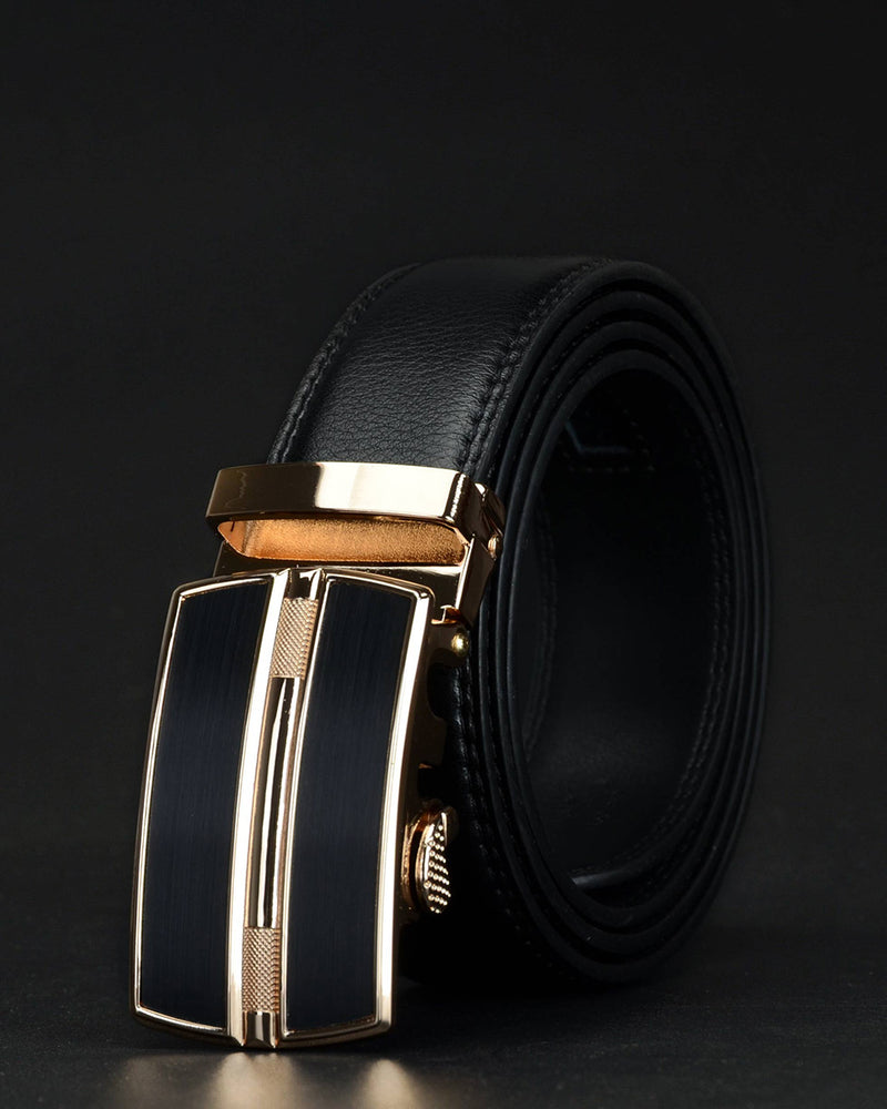 mens-Leather Belt - Rayan - Alexandre León | black