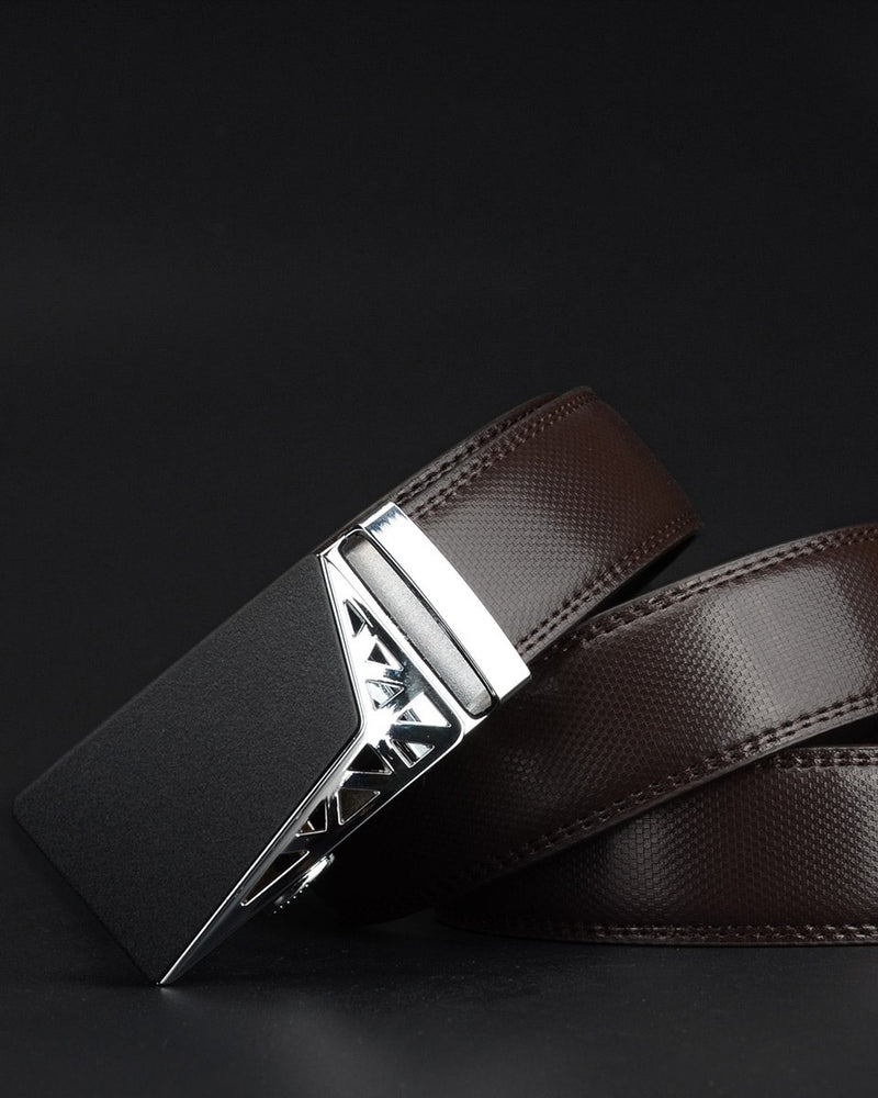 mens-Leather Belt - Yanis - Alexandre León | coffee-brown
