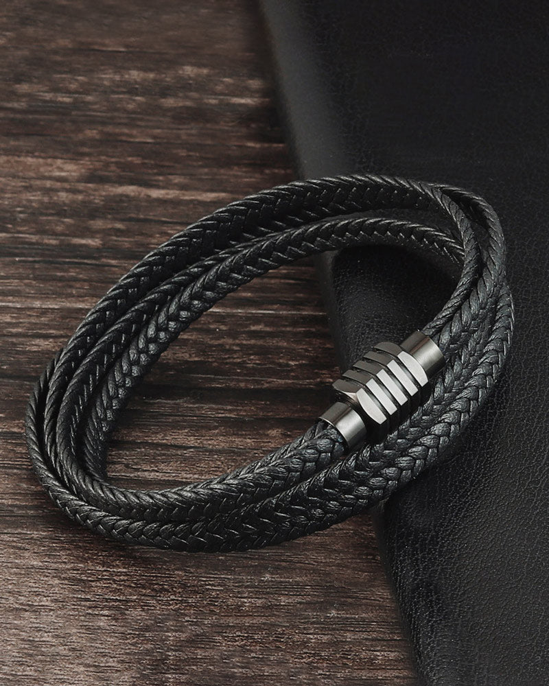 Leather Bracelets - Billy [Black]