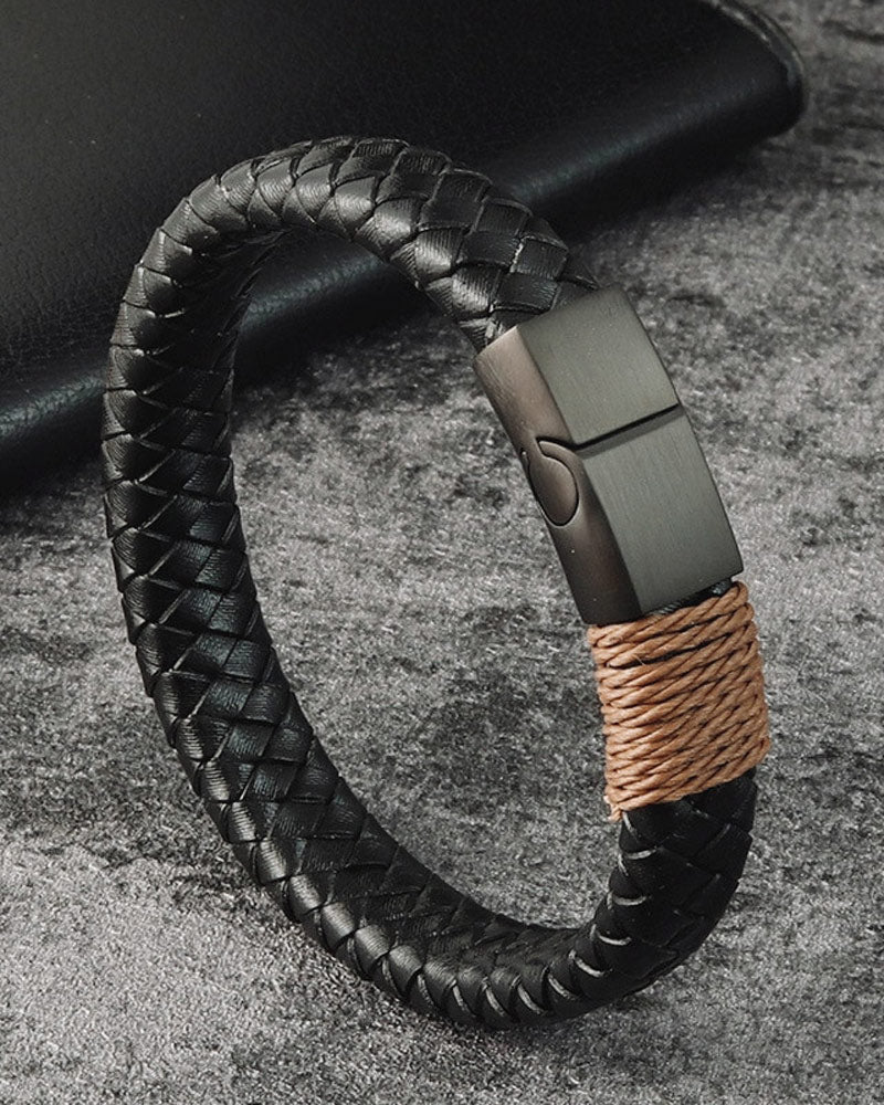 Leather Bracelets - Peter [Black]