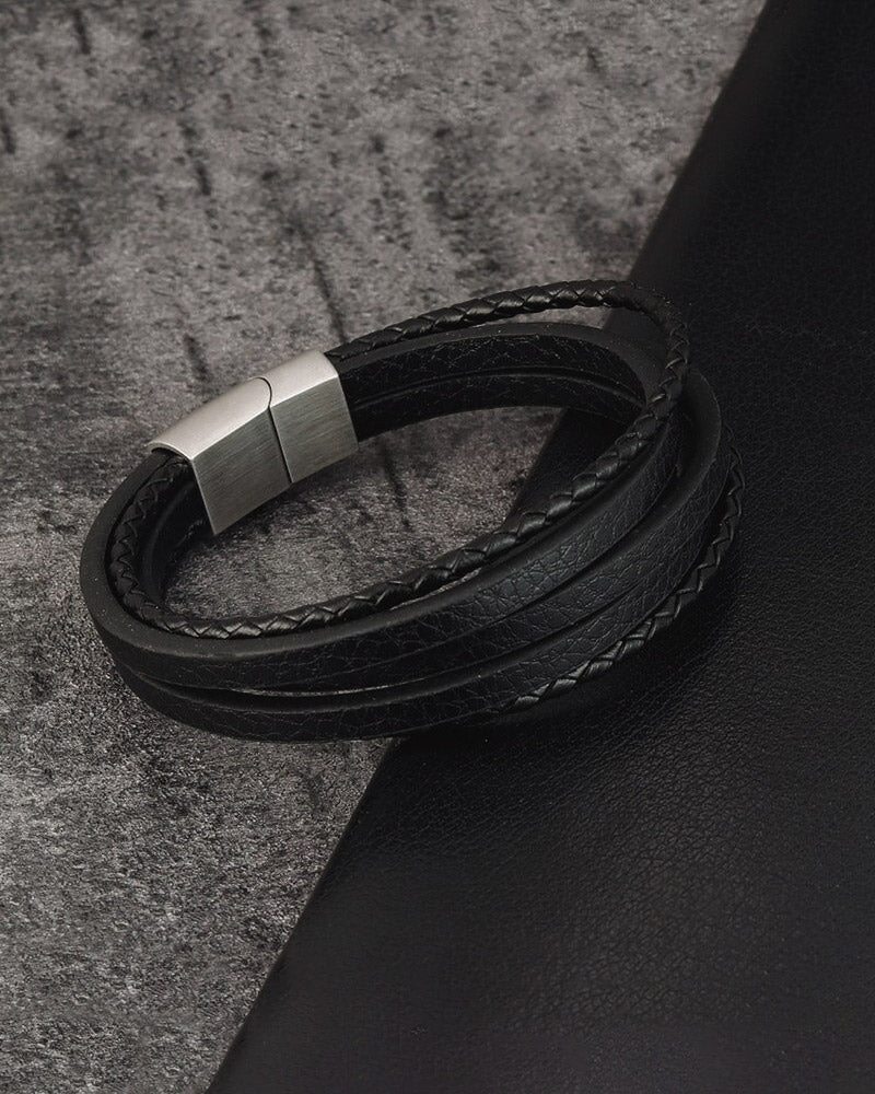 Leather Bracelets - Zachary [Black]