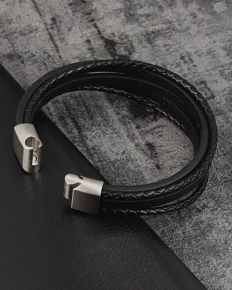 Leather Bracelets - Zachary [Black]