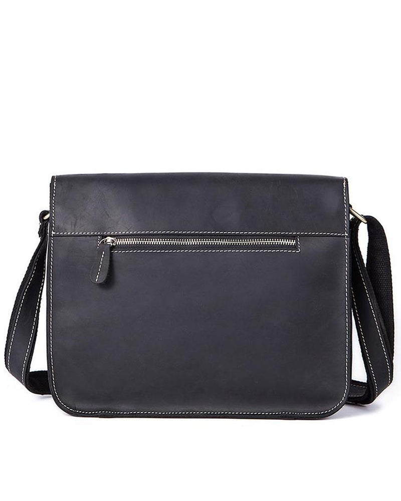 Leather Briefcase/ Laptop Bag - Angel - Alexandre Leon | black