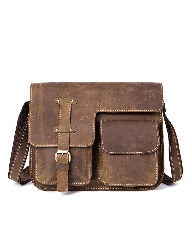 Leather Briefcase/ Laptop Bag - Angel - Alexandre Leon | brown