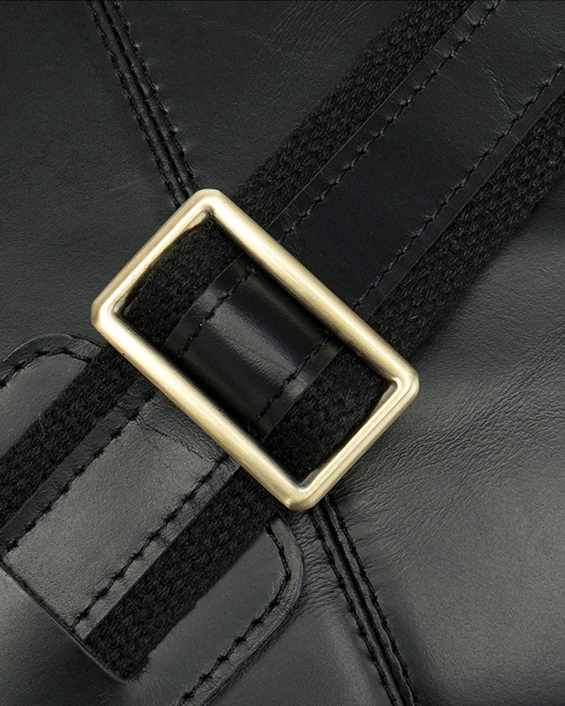Leather Briefcase/ Laptop Bag - Chase - Alexandre Leon | black