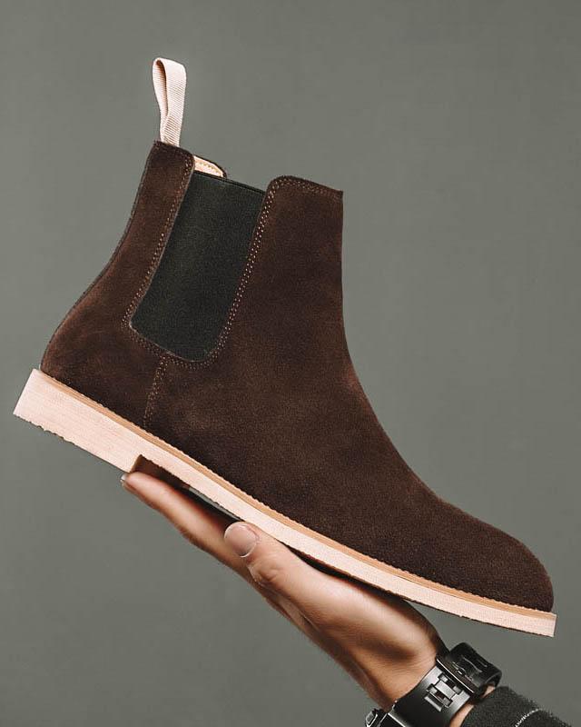 mens-Leather Chelsea Boots - Liam - Alexandre León | coffee-brown