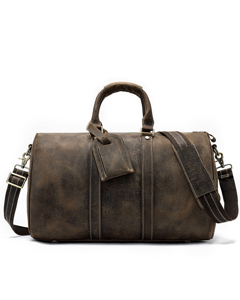 Leather Duffel Bag - Ayden - Alexandre Leon | rustic-brown