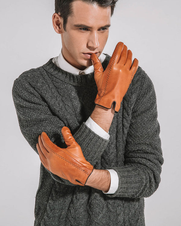 Leather Gloves - Arthur [Brown] - Alexandre León