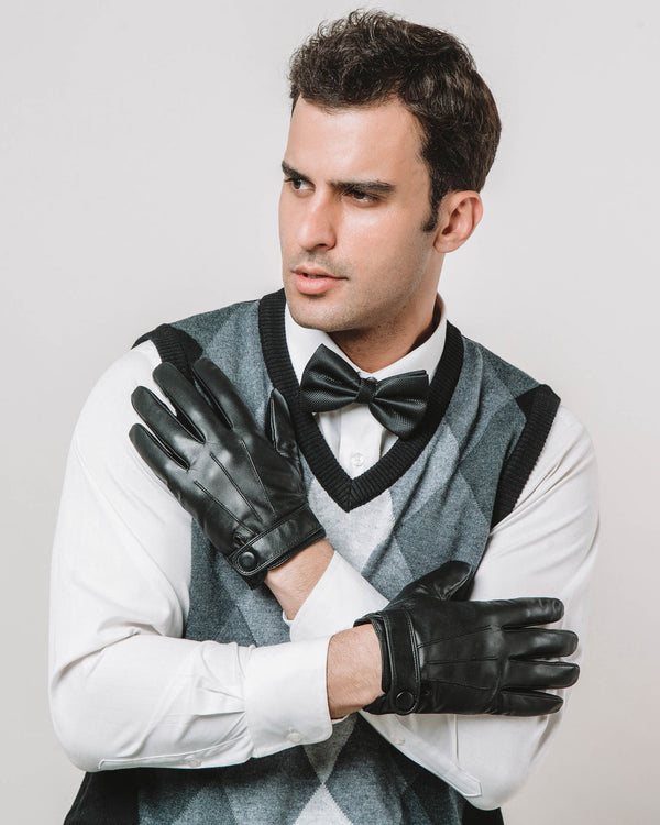 Leather Gloves - Charles - Alexandre León | black