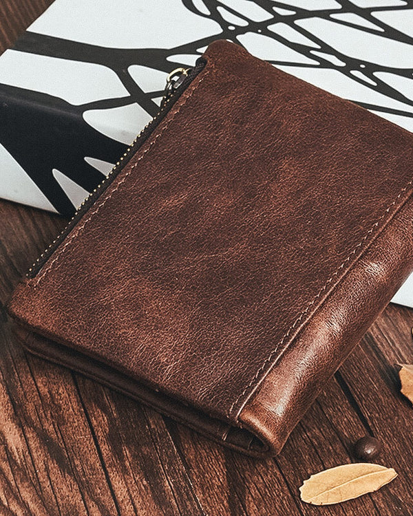 Leather Wallet - Robin [Coffee Brown]