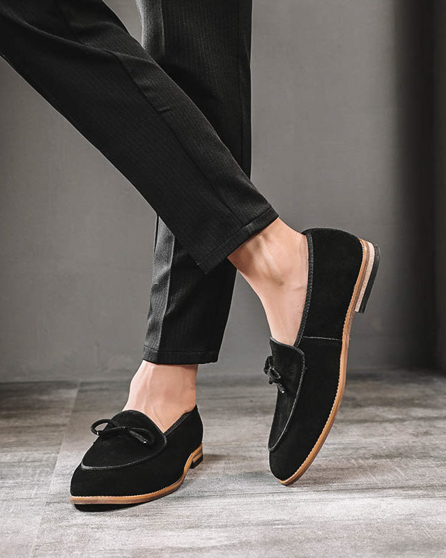 Leather Tassel Loafer Shoes - Roper - Alexandre León | black