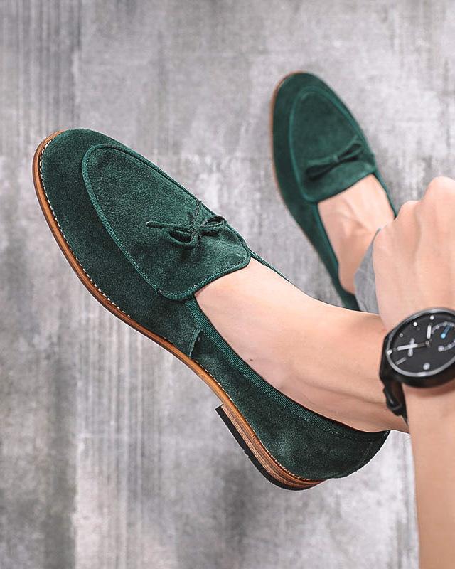 Leather Tassel Loafer Shoes - Roper - Alexandre León | dark-green