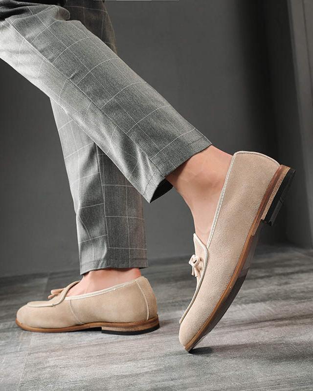 Leather Tassel Loafer Shoes - Roper - Alexandre León | tan