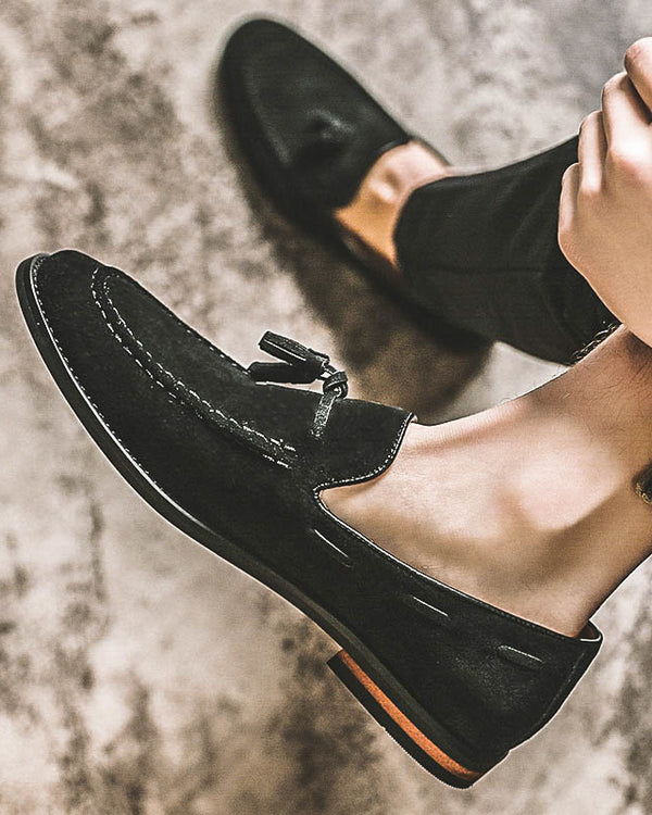 Leather Tassel Loafer Shoes - Shane - Alexandre León | black