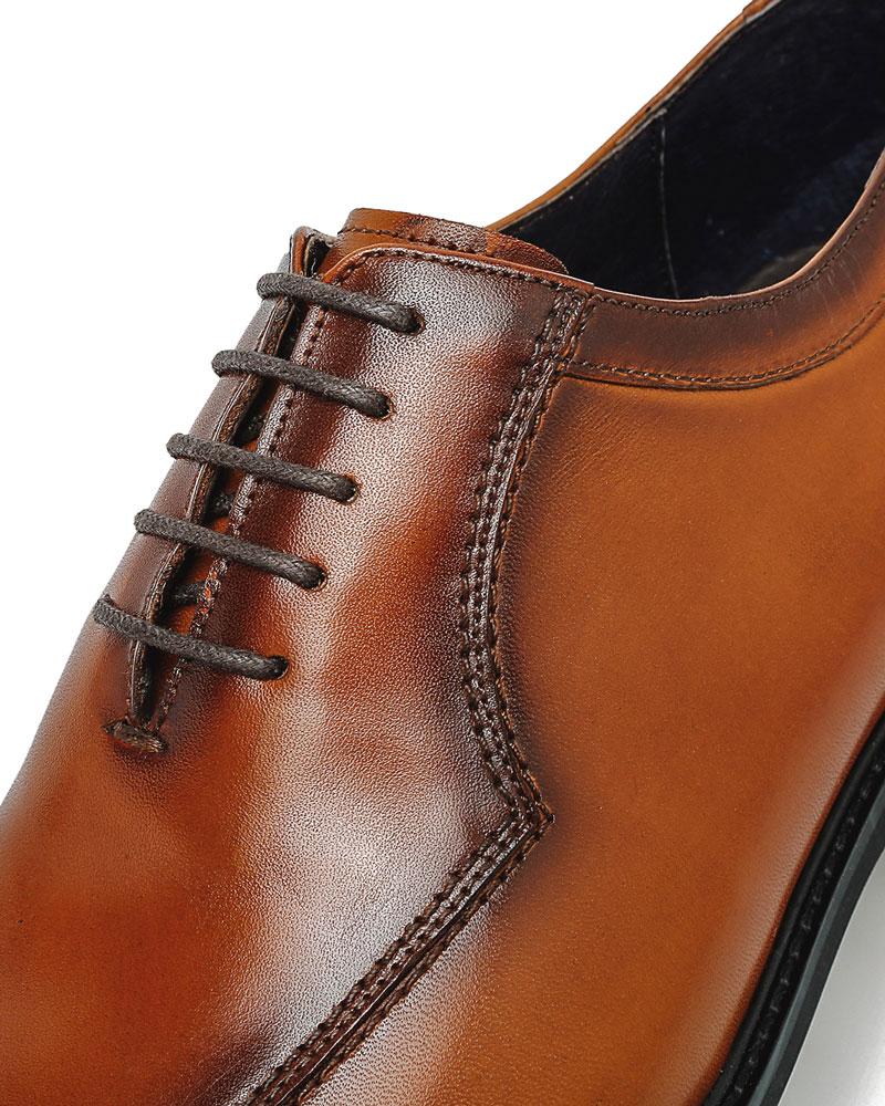 mens-Leather Oxford Shoes - Gerald - Alexandre León | brown