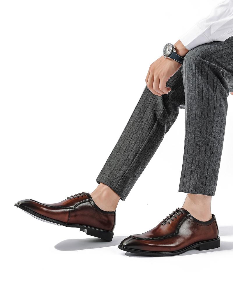 mens-Leather Oxford Shoes - Gerald - Alexandre León | coffee-brown