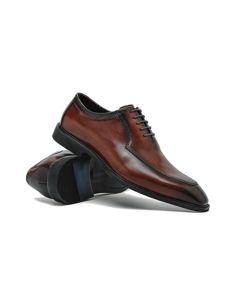 mens-Leather Oxford Shoes - Gerald - Alexandre León | coffee-brown