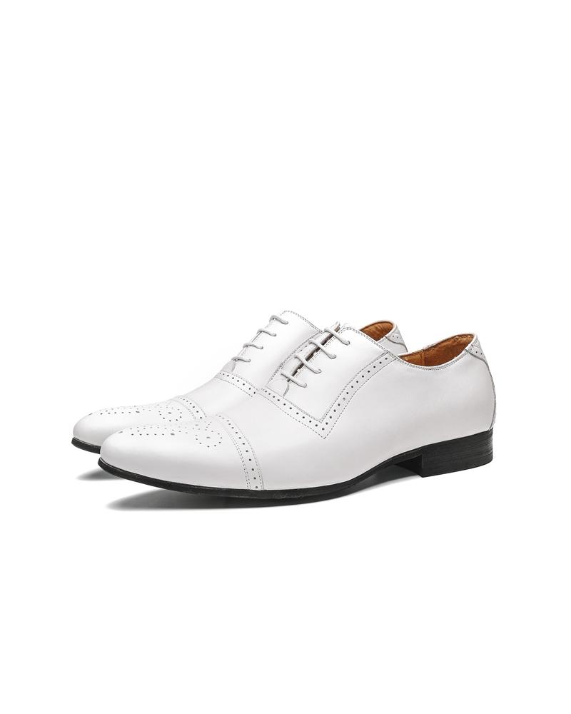 mens-Leather Oxford Shoes - Jeremy - Alexandre León | spectator-white