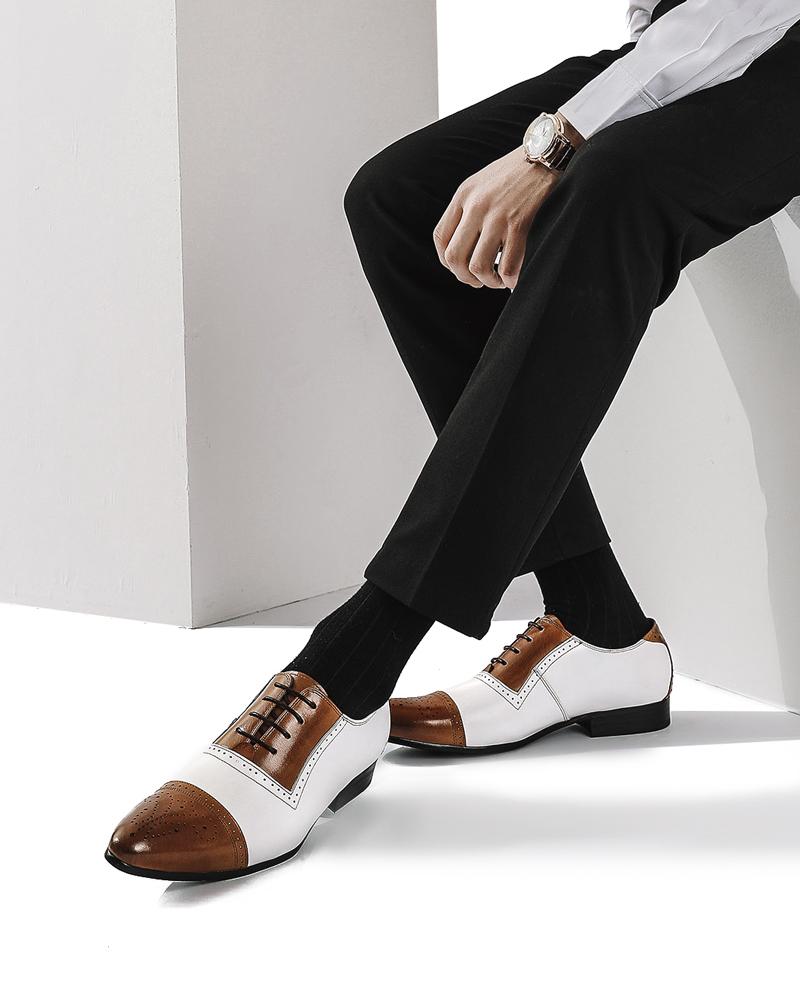 mens-Leather Oxford Shoes - Jeremy - Alexandre León | spectator-brown