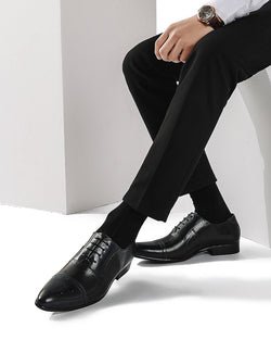 mens-Leather Oxford Shoes - Jeremy - Alexandre León | black