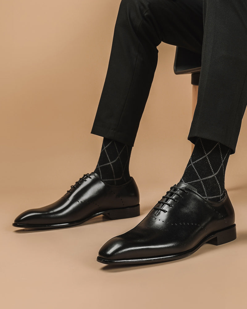 mens-Leather Oxford Shoes - Roger - Alexandre León | black